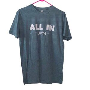 Next Level M All In UWM Graphic Tee Green Heather Crewneck Short Sleeve